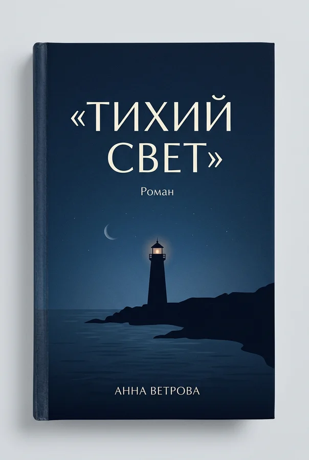 Обложка книги «Тихий свет» с силуэтом маяка