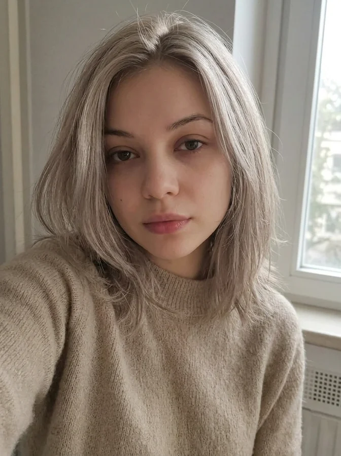 Холодный блонд, длина та же