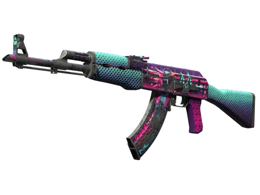 AK-47 | Неоновый гонщик — поношенное, закалённое в боях