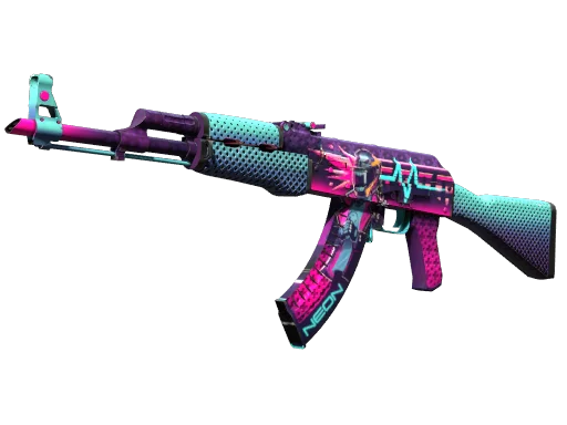 AK-47 | Неоновый гонщик — прямо с завода, немного поношенное