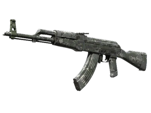 AK-47 | Смешанный серый камуфляж — прямо с завода, немного поношенное