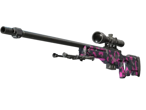 AWP | Пиксельный камуфляж «Розовый» — прямо с завода, немного поношенное