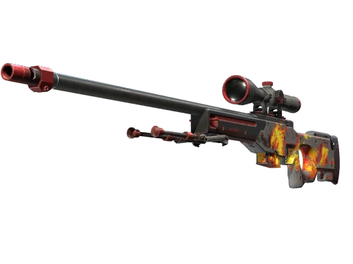 AWP | Дикое пламя — поношенное, закалённое в боях