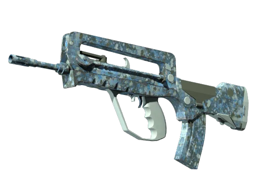 FAMAS | Голубые брызги — прямо с завода, немного поношенное