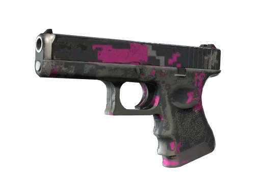 Glock-18 | Пиксельный камуфляж «Розовый» — поношенное, закалённое в боях