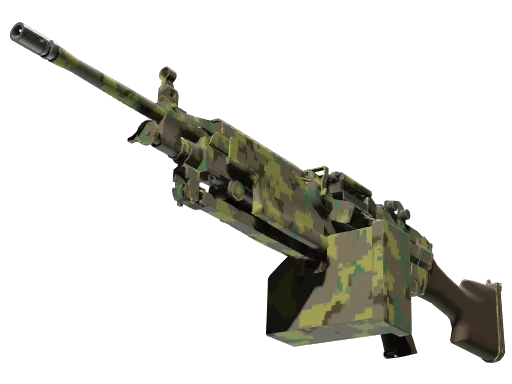 M249 | Пиксельный камуфляж «Джунгли» — прямо с завода, немного поношенное