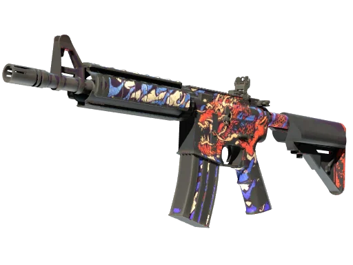 M4A4 | 龍王 (Король драконов) — поношенное, закалённое в боях
