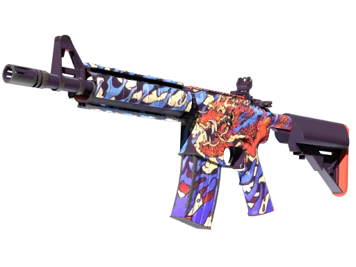 M4A4 | 龍王 (Король драконов) — прямо с завода, немного поношенное