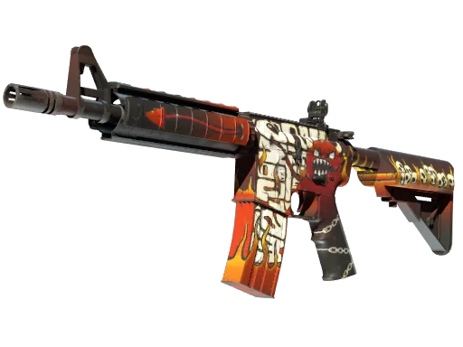 M4A4 | Адское пламя — прямо с завода, немного поношенное