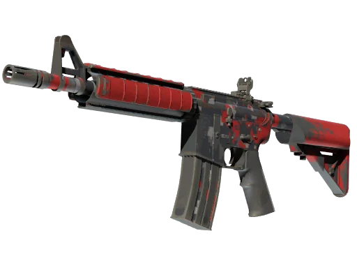 M4A4 | Пиксельный камуфляж «Красный» — после полевых испытаний