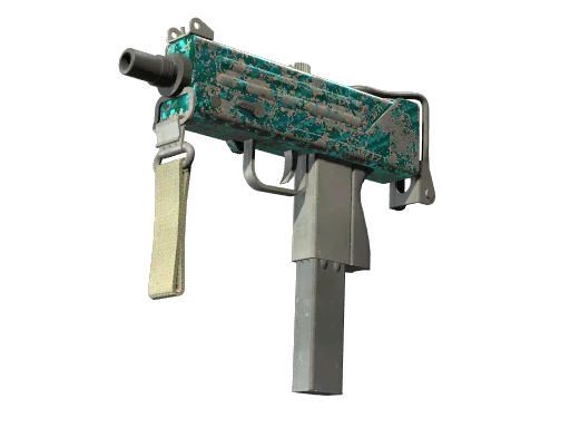 MAC-10 | Малахит — поношенное, закалённое в боях