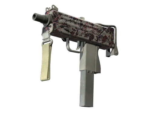 MAC-10 | Красная филигрань — поношенное, закалённое в боях