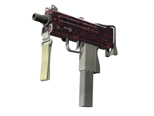 MAC-10 | Красная филигрань — прямо с завода, немного поношенное