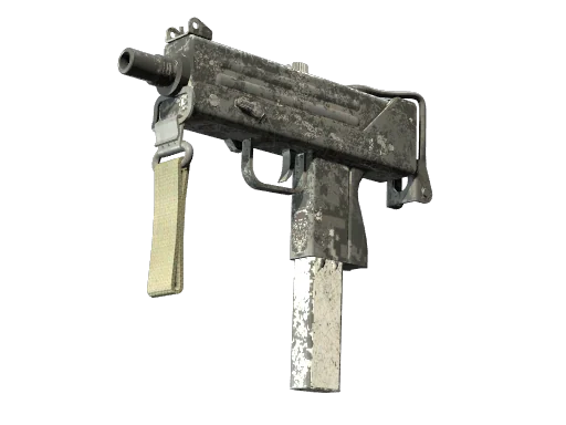 MAC-10 | Пиксельный камуфляж «Город» — поношенное, закалённое в боях