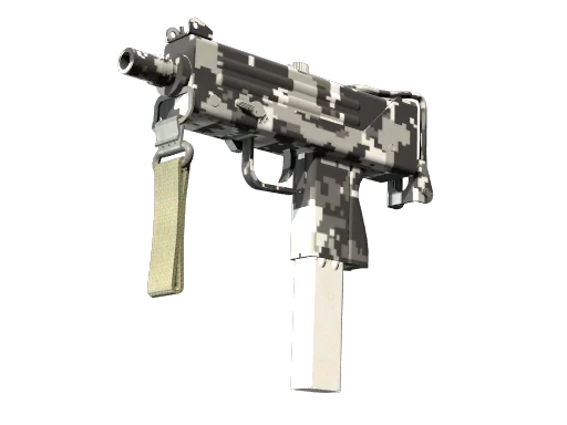 MAC-10 | Пиксельный камуфляж «Город» — прямо с завода, немного поношенное
