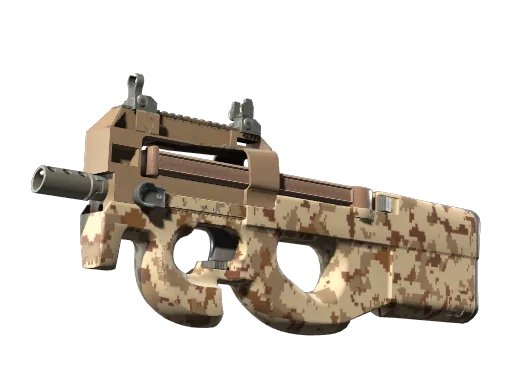 P90 | Пиксельный камуфляж «Пустыня» — прямо с завода, немного поношенное