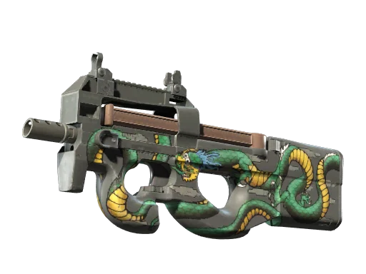P90 | Изумрудный дракон — прямо с завода, немного поношенное