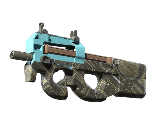 P90 | Чертёж-негатив — прямо с завода, немного поношенное