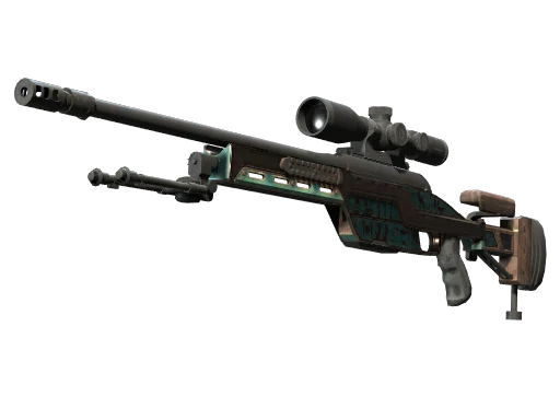 SSG 08 | Лазурная роспись — поношенное, закалённое в боях