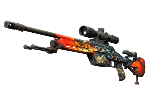 SSG 08 | Пламя дракона — прямо с завода, немного поношенное
