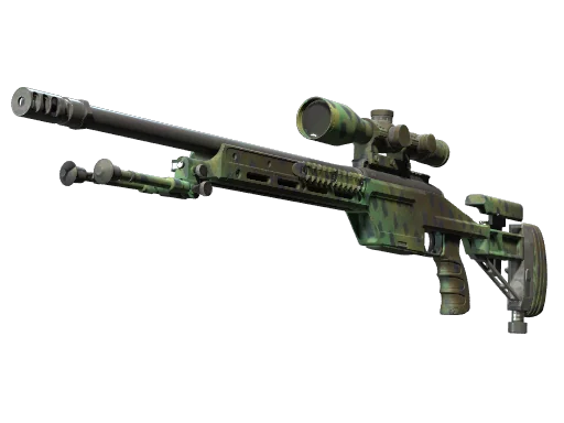 SSG 08 | Тропическая штриховка — прямо с завода, немного поношенное