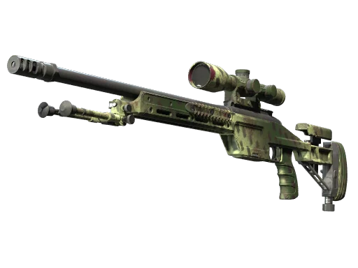 SSG 08 | Лишайниковая штриховка — прямо с завода, немного поношенное