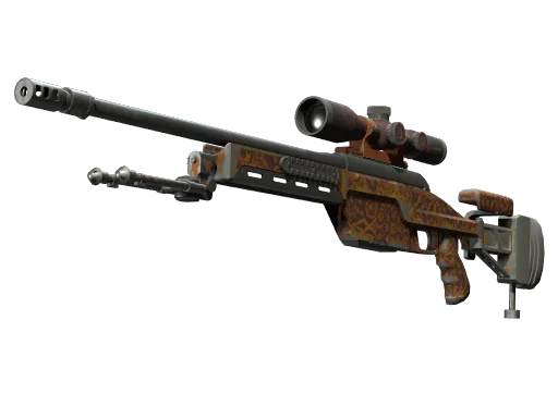 SSG 08 | Оранжевая филигрань — после полевых испытаний