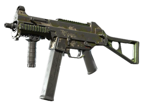 UMP-45 | Зелёные завитки — поношенное, закалённое в боях