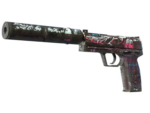 USP-S | Неонуар — поношенное, закалённое в боях