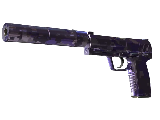 USP-S | Пиксельный камуфляж «Фиолетовый» — прямо с завода, немного поношенное