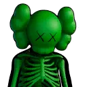 Скелет KAWS (зелёный)