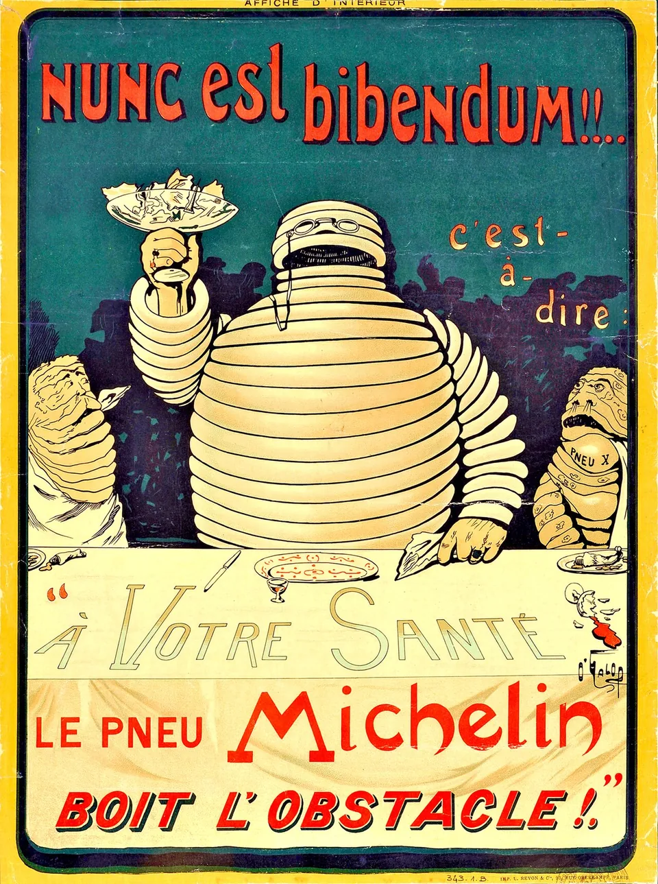 Плакат Michelin 1898 года