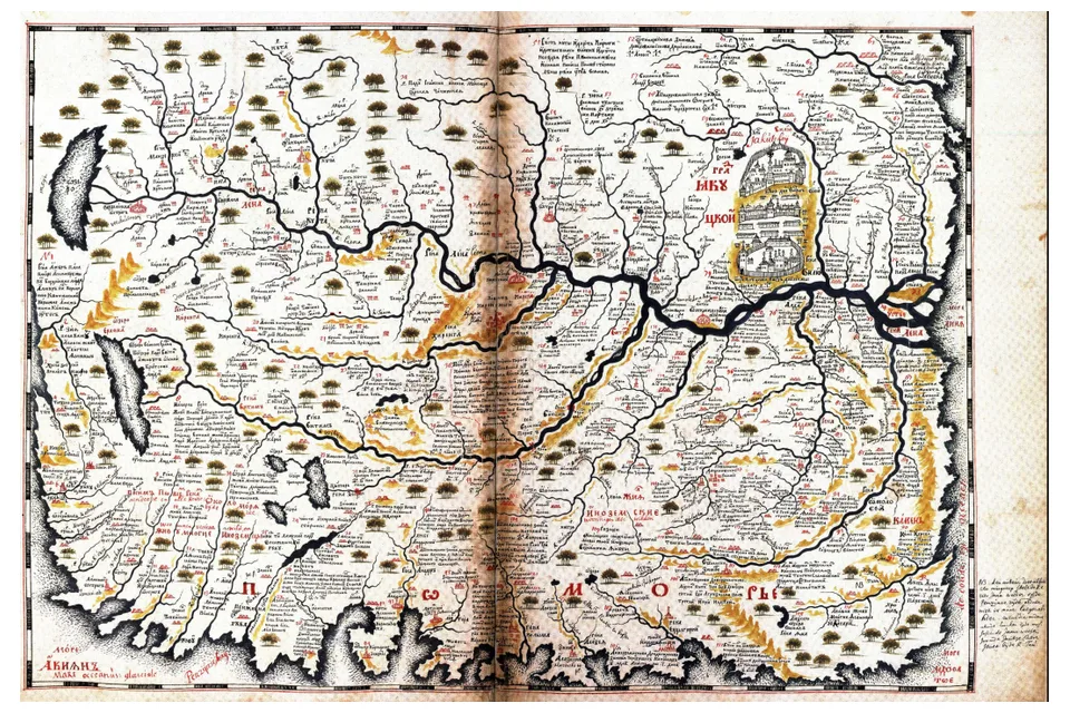 Лист «Чертёжной книги Сибири» Ремезова