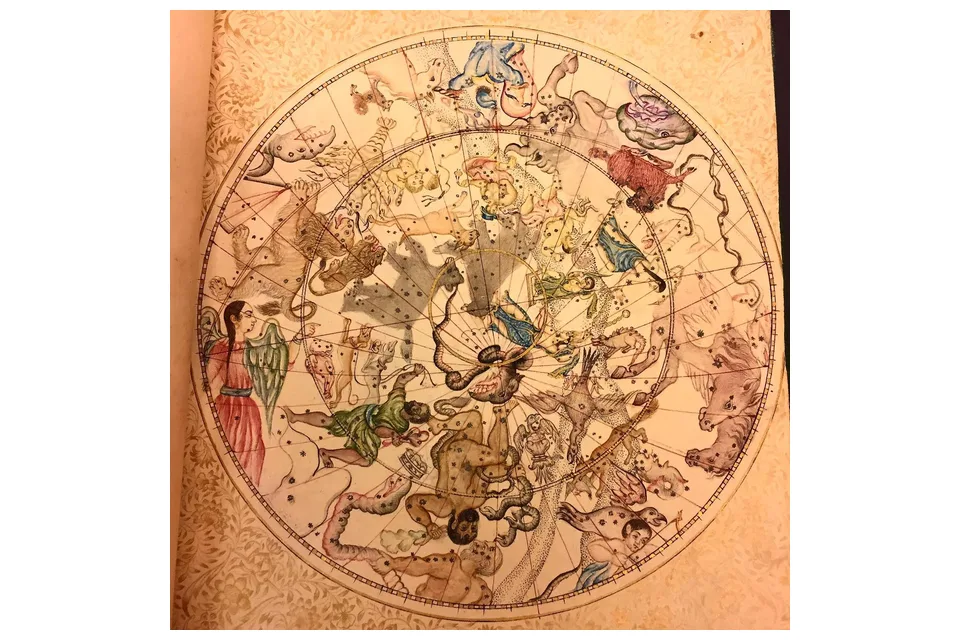 Гороскоп из санскритской рукописи 1840 года