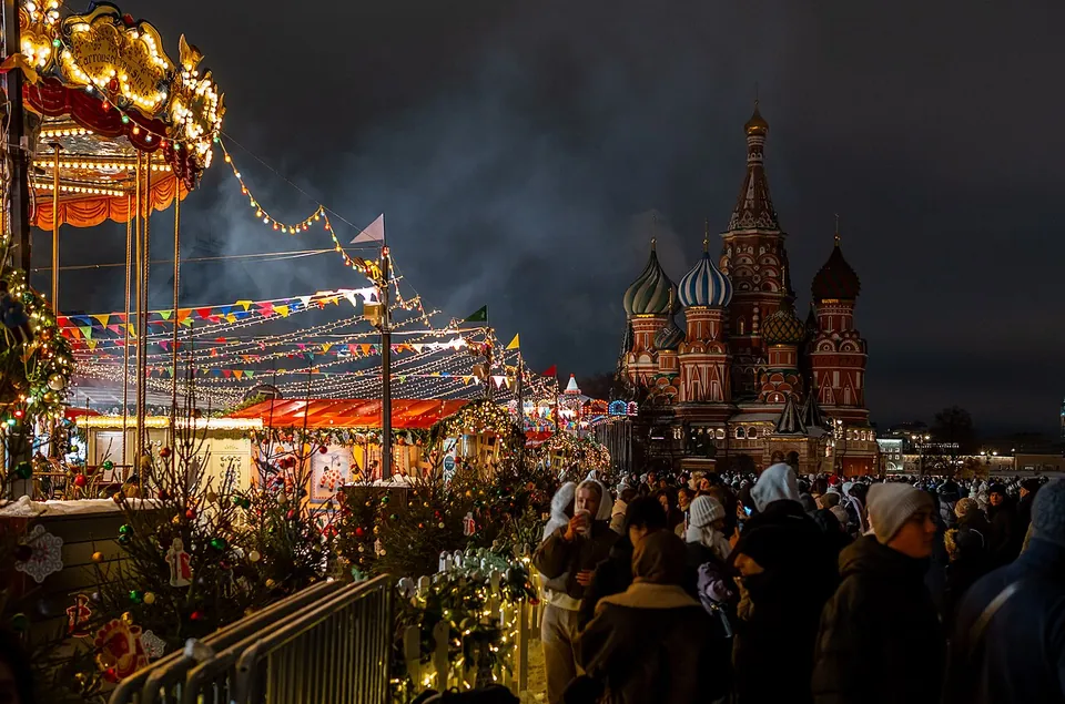 Красная площадь в новогодние праздники