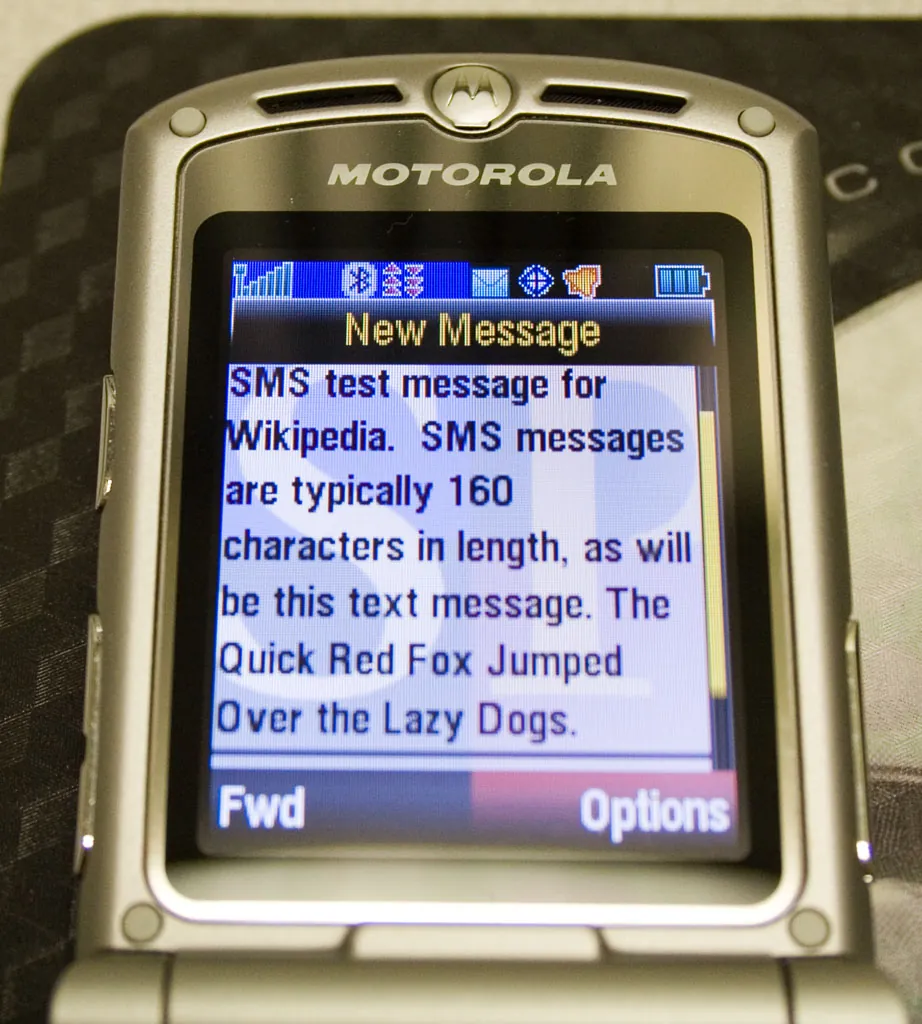 Экран телефона с SMS