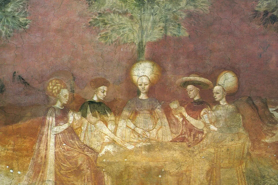 Фреска с игроками в тарокки