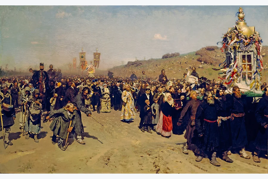 Картина Ильи Репина «Крестный ход в Курской губернии», 1883 год