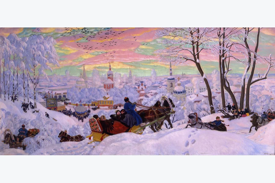 Картина Бориса Кустодиева «Масленица», 1916 год