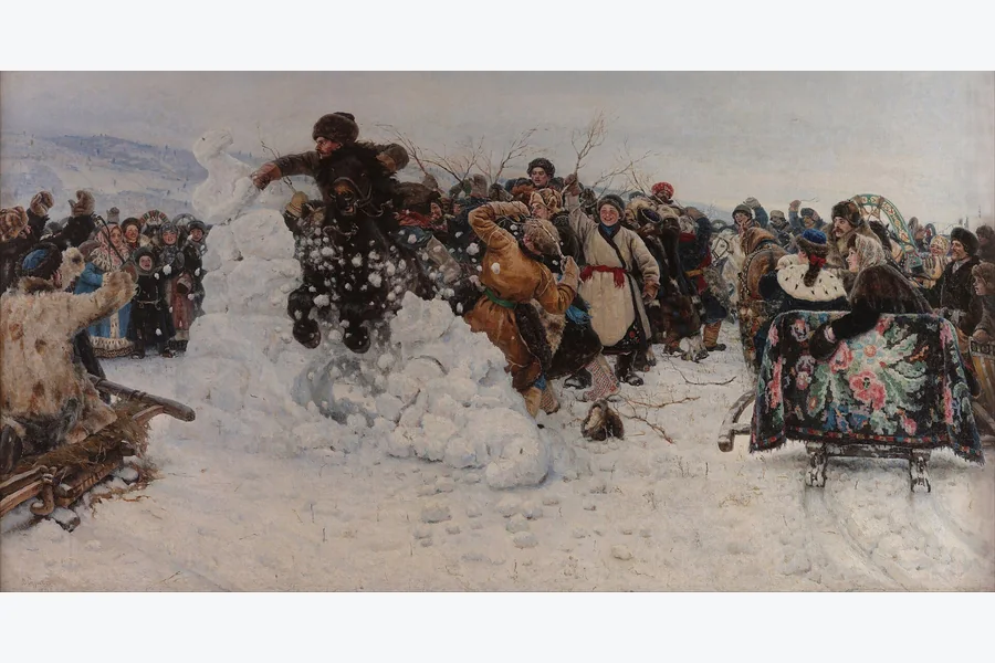 Картина Василия Сурикова «Взятие снежного городка», 1891 год