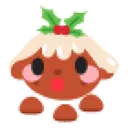Christmas Pudding Pup Sticker