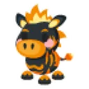 Flaming Zebra Sticker