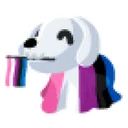 Gender Fluid Ghost Dog Sticker