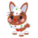 Gingerbread Hare Sticker