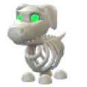 Halloween White Skeleton Dog