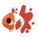 Orange Betta Fish Sticker