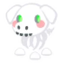 White Skeleton Dog Sticker