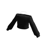 Cold Shoulder Casual Black with Necklace