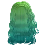 Y2K Green/Blue Long Hair