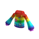 Cold Shoulder Rainbow Top